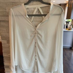 Yoana Baraschi Button Down Cut Out Back Blouse Large